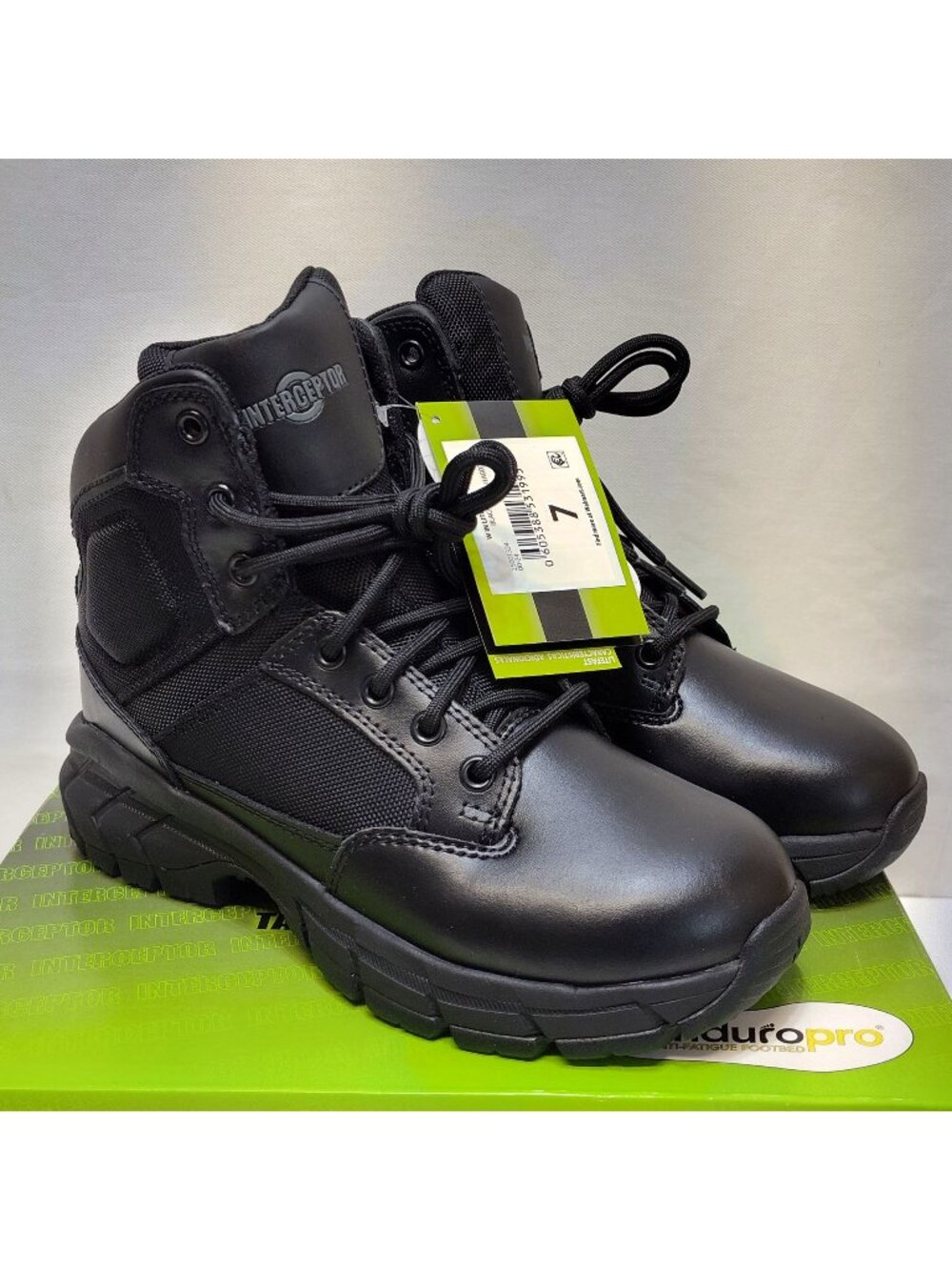 Interceptor Litefast Tactical Boots Womens Size 7 Zippered 6" Shaft Soft Toe NIB